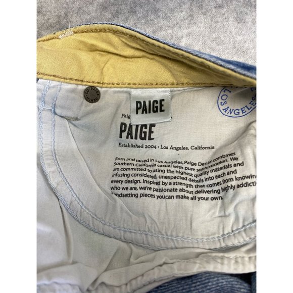 Paige Denim Co Jeans Womens Jimmy Jimmy Skinny Stretch Whiskered Blue Size 28 - Picture 5 of 8